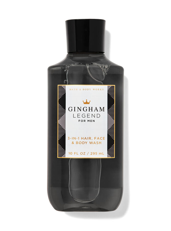 Bath & Body Works GINGHAM LEGEND 3IN1 Hair,Face, Body Wash