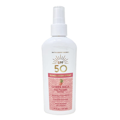 Bath & Body Works "Costa Rica Pink Pineapple Sunrise" SPF 50 Sunscreen Spray