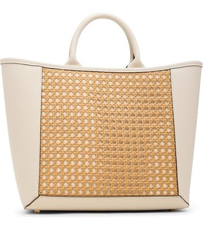 Anne Klein Womens Caning Medium Tote with Detachable Strap