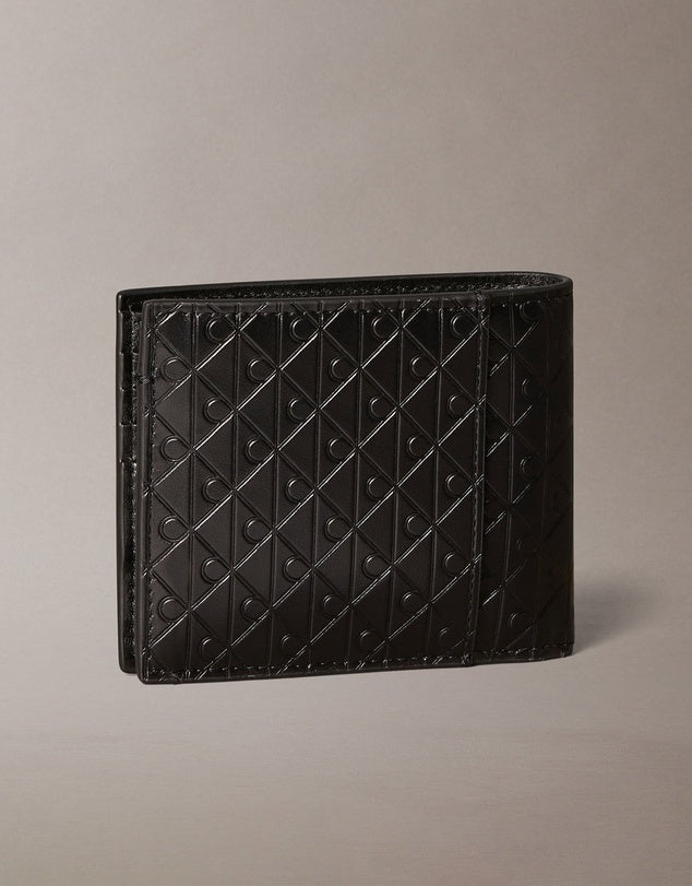 Calvin Klein Embossed Emblem Billfold With Coin Pouch