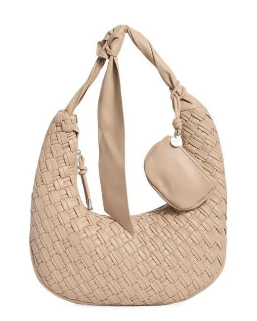 STEVE MADDEN GINGER WOVEN SHOULDER BAG