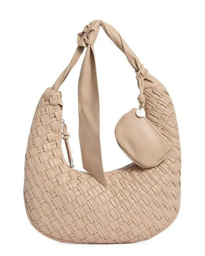 STEVE MADDEN GINGER WOVEN SHOULDER BAG
